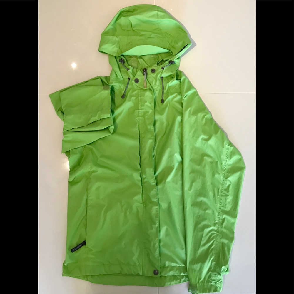 Women’s Green White Sierra Rain Jacket